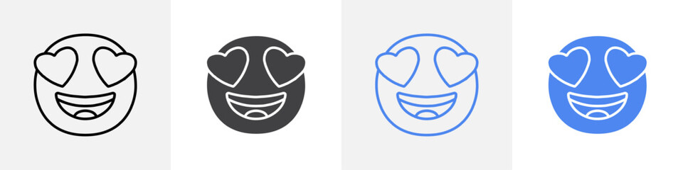 love emoji icon vector set use for web
