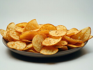 potato chips on a plate