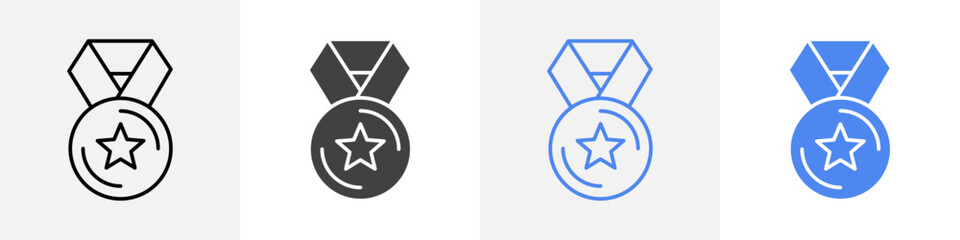 medal icon vector set use for web