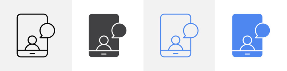 mobile communication icon vector set use for web