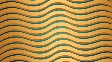 Retro Groovy Wavy Psychedelic background simple abstract seagreen Abstract background with flowing lines. Pro Vector