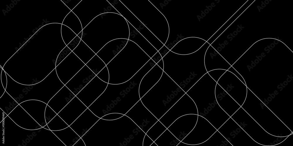 Poster hand drawn lines. abstract pattern wave simple seamless, background. silver transparent material in 