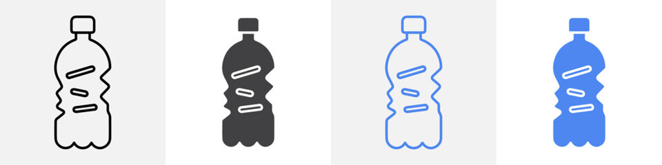 plastic bottle icon vector set use for web