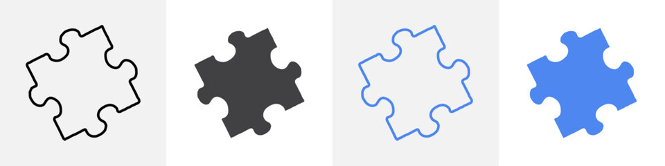 puzzle icon vector set use for web