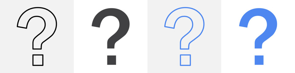 question icon vector set use for web