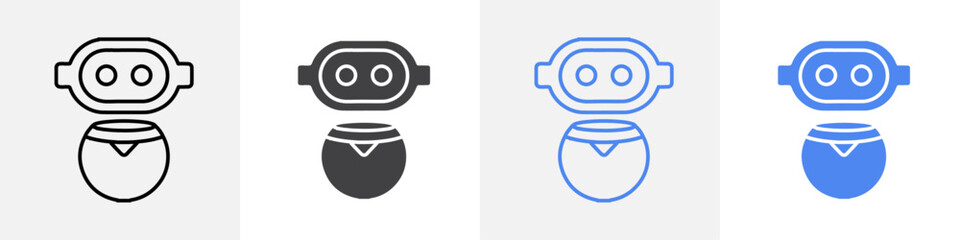 robot icon vector set use for web
