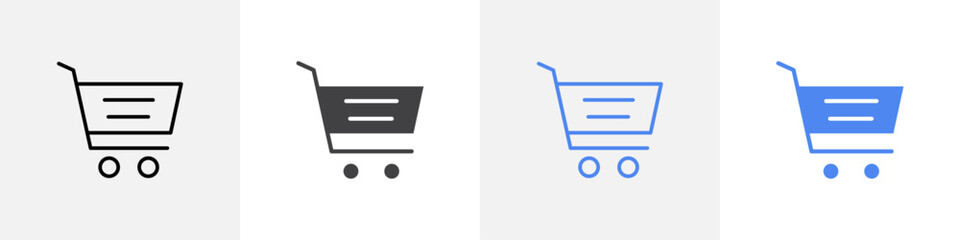 shopping cart icon vector set use for web