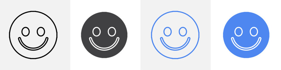 smile icon vector set use for web