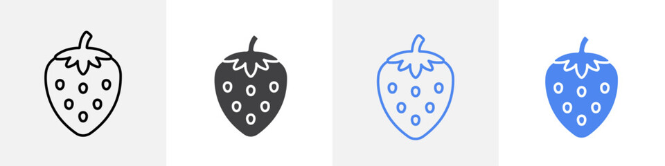 strawberry icon vector set use for web