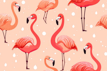 Obraz premium Flamingo seamless pattern.