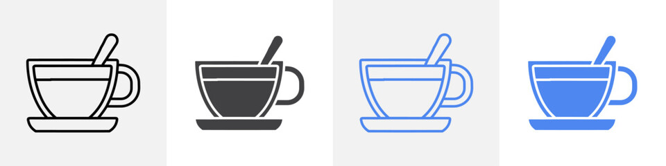 tea icon vector set use for web