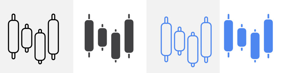 trade candle icon vector set use for web