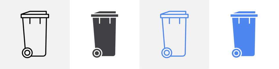 trash can icon vector set use for web
