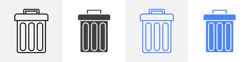 trash can icon vector set use for web