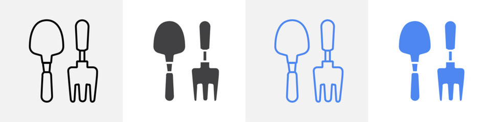 trowel icon vector set use for web