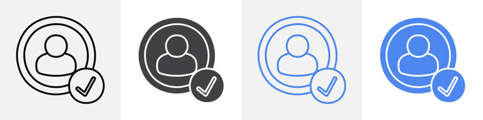 verified user icon vector set use for web