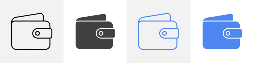 wallet icon vector set use for web