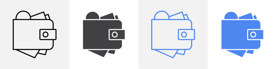 wallet icon vector set use for web