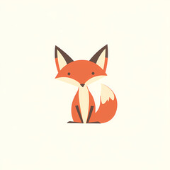 Obraz premium Flat Modern Fox Logo – Vector Icon Illustration
