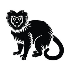 monkey illustration silhouette vector