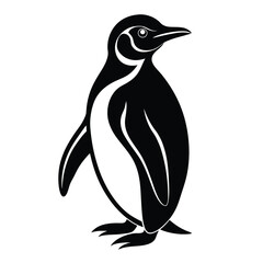 penguin illustration silhouette vector