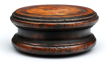 a feather on a wooden container

