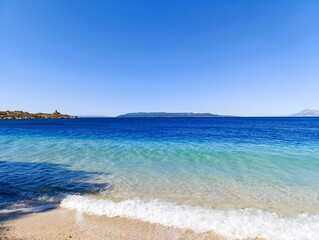 blue day on the blue Adriatic beach