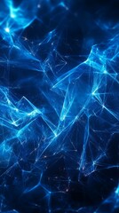 Abstract background with blue neon lines, computer generated abstract background