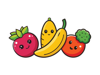 fruit and vegetables funny
