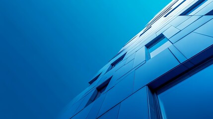 Obraz premium Abstract blue background of a building