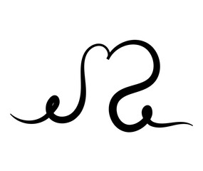 Hand drawn Doodle hearts sketch. Various different hand drawn heart icon love collection isolated on Transparent background. black heart symbol for Valentines Day. vector illustration