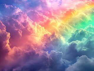 Vibrant clouds against a dark sky