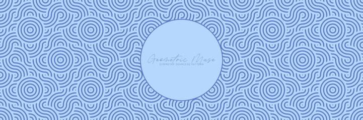 Seamless pastel light blue cloud pattern. Decorative wallpaper with abstract oriental motifs. Elegant background for invitations and greeting banners.