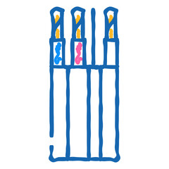 uf underground feeder cable doodle icon sketch vector. uf underground feeder cable sign. isolated symbol illustration