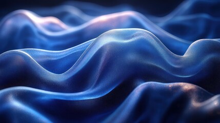 Fototapeta premium Abstract Blue Fabric Waves