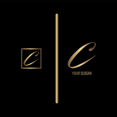 Luxury stylish C letter vector logo design
