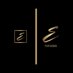 Luxury stylish E letter vector logo design
