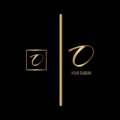 Luxury stylish O letter vector logo design
