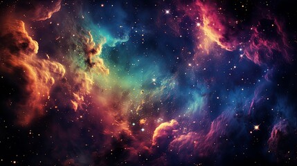 Cosmic Dance of Nebulas and Stars A Celestial Symphony of Color and Light