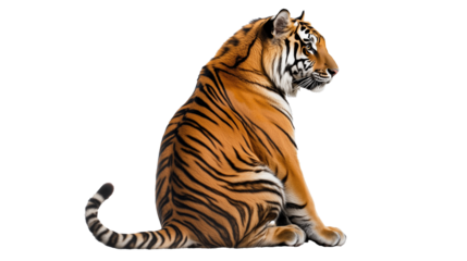 Tiger isolated on transparent or white background