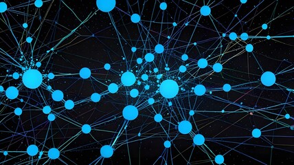 A tapestry of dots and lines creating   visual of a technological network