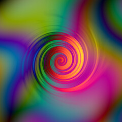 Obraz premium Hypnotic spiral gradient flowing colors, Liquid effects, Abstract Backgrounds