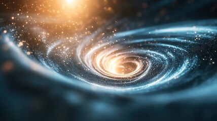 Gravitational Waves Ripple Through Space Visualization