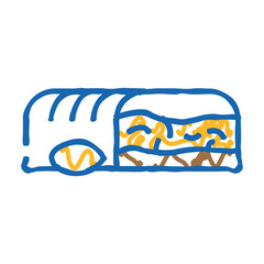 nut chocolate candy food doodle icon sketch vector. nut chocolate candy food sign. isolated symbol illustration