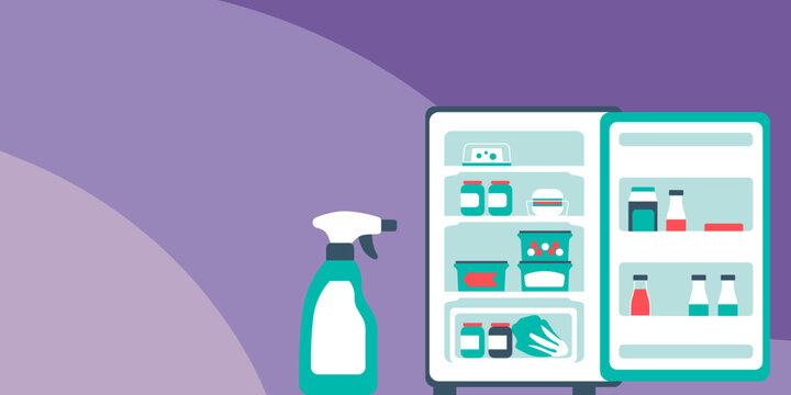 Fridge cleaning illustration