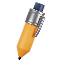 3d rendering office icon concept. 3d render pen