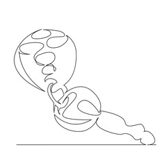 One continuous single drawing line art flat doodle key, car, lock, automobile, remote, security, transportation, control, alarm, buttons. Isolated image hand draw contour on a white background
