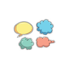 vegetable colorful faces in vector art style