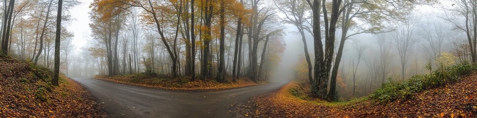 A road winding through Great Smoky Mountains National Park during autumn