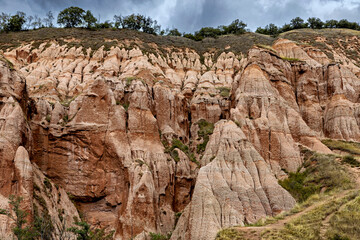 The red cliffs of Papa Rosie in Romania 